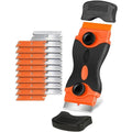 21pcs 2-in-1 Blade Cleaning Scraper Tool with 10PCS Metal Blades and 10PCS Plastic Blades for Removing Labels Stickers MegaBDM
