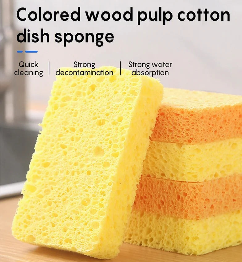 Eco-Friendly Biodegradable for Magic Compressed Wood Pulp Cellulose Sponges Natural Dish Sponge Kitchen Funny DIY Sponge MegaBDM