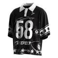 Vintage Embroidery Sports Appeal Breathable POLO Collar Short Sleeve American Retro Football Jersey for Men