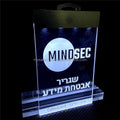 LED Staff Card Custom Employee ID Badge Holder Label Unique Engrave Plastic Touch Pad Switch Battery Powered Digital Printing UV
