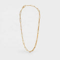 Accessories Women Permanent Jewelry 18k Gold Plated Paper Pin Link Cal Vicle Necklace Stainless Steel Jewelry Wholesale