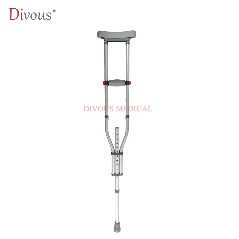 Thick Aluminum Alloy Foldable Crutches Suitable for Different Heights Outdoor Travel Assistance for Disabled and Elderly People