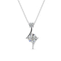 New 1CT GRA Moissanite Diamond 925 Sterling Silver Two Stones Pendant Designs Necklace Jewelry for Women Destiny Jewellery
