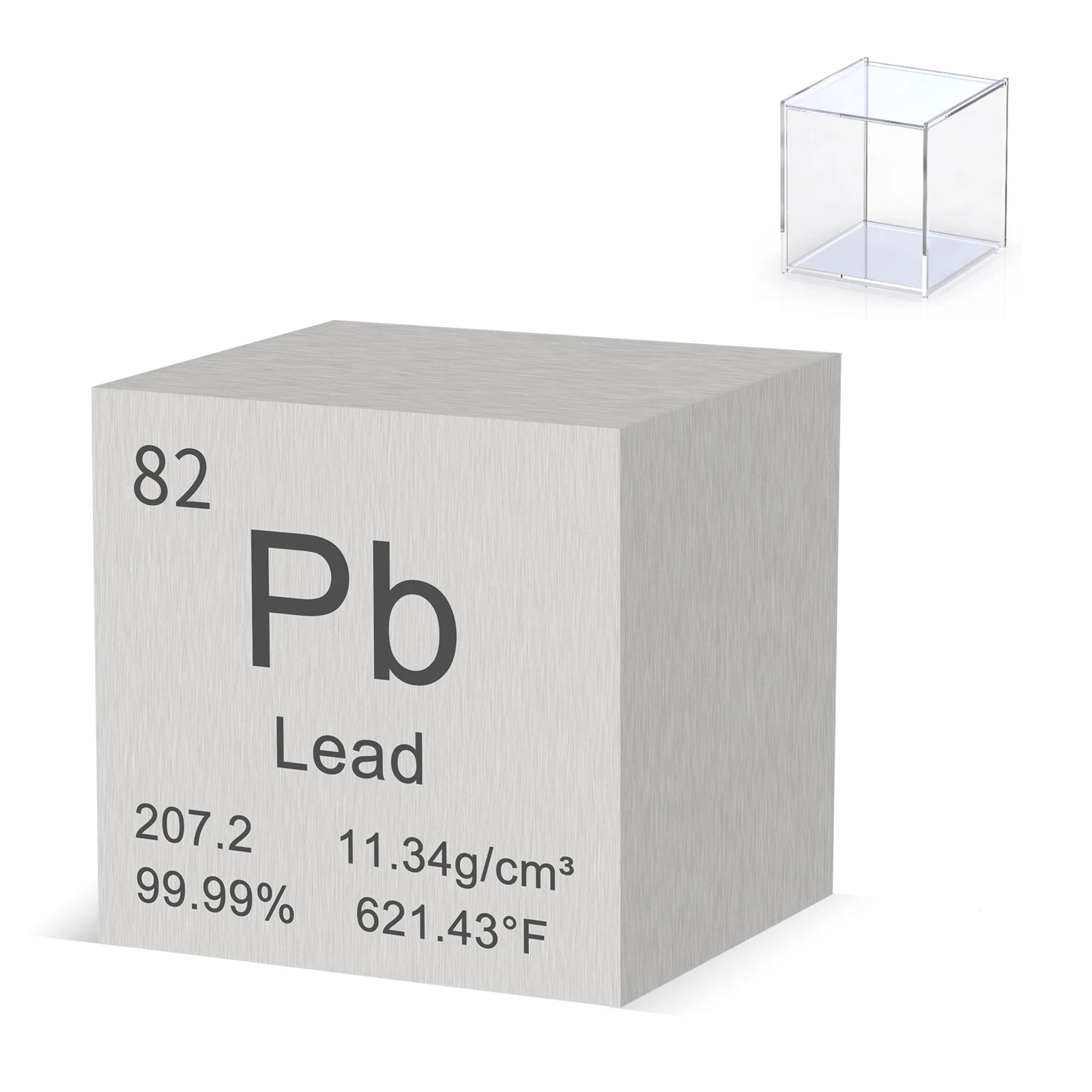 Lead Cube 1" 99.99% Purity High Density Metal Element Cube for Element Collection Experiment Heavy Small Objects Experience