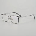 Business Square Titanium Frame Unisex Glasses Elastic Face High Quality Blue Blocking Glasses Made in China