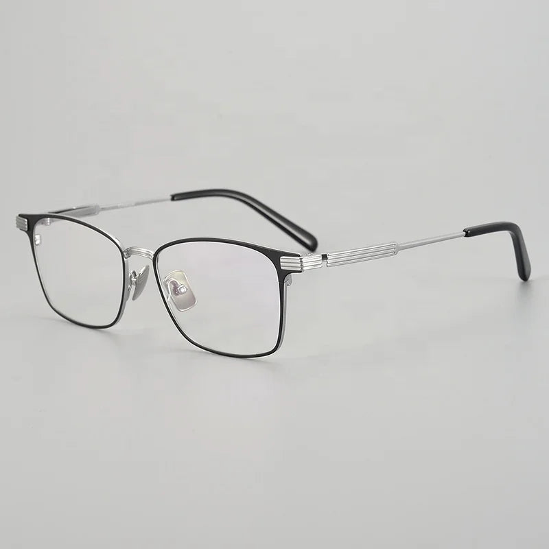 Business Square Titanium Frame Unisex Glasses Elastic Face High Quality Blue Blocking Glasses Made in China