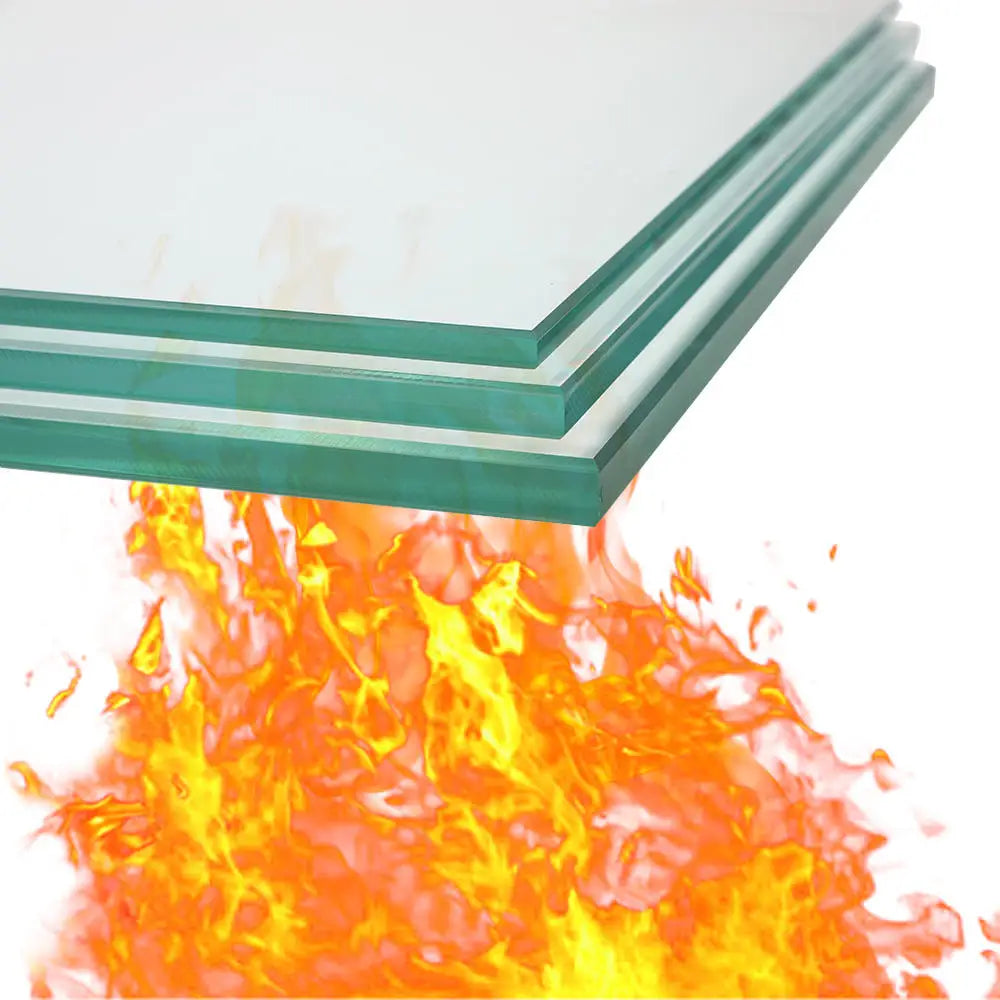 Fire Resistance Glass 60 90 120 Minutes Fireproof Blocks High Borosilicate Nano Silicon Composite Multilayer Laminated Glass