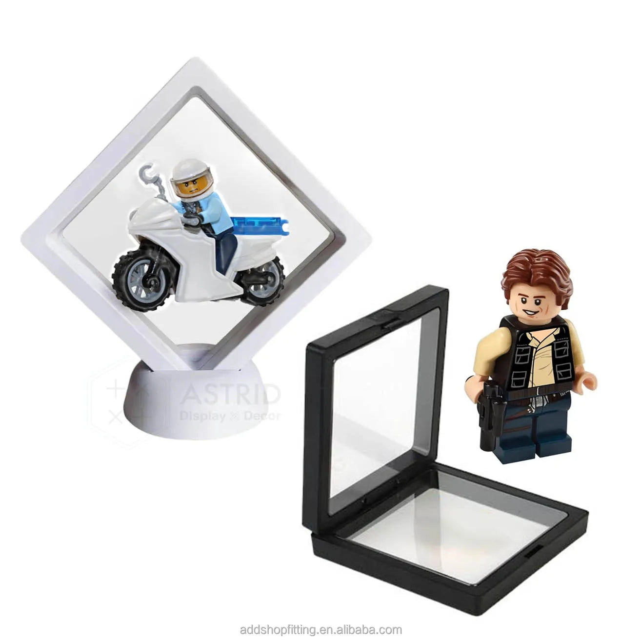 Custom Logo Modern Portable PE Film Transparent One Piece WCF Case Mini Figure Toy Display Box