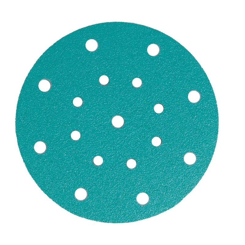 100pcs 6 Inch Sanding Discs Wet Dry Film-Backed Green Sand Disc Hook and Loop Dustless Random Orbital Sander Paper for Car Paint
