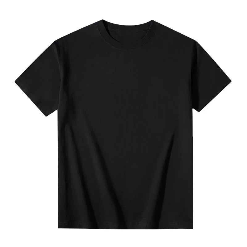 OEM custom logo embroidery printed design cotton short-sleeved men's and women's T-shirts solid color loose cultural t shirts