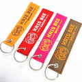 1 Custom Embroidered Keychain Personalized Canvas Patch Durable FREEFORM Technique Multi Color PU Leather Metal Remove Business