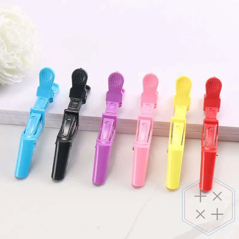 Plastic Wide Teeth Double Hinged Professional Salon Tools Alligator Hair Clips with Customized Color Fashion Style Business Use