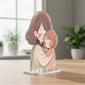 Personalized  Hologram Rainbow Anime Acrylic Stand Custom Logo Desktop Display Shaker Acrylic Stands