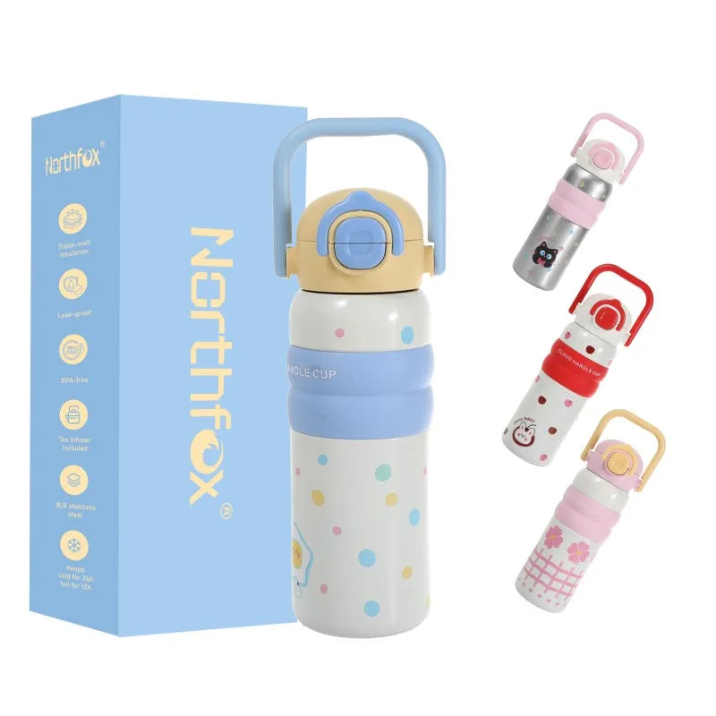 600ml Stainless Steel Insulated Bottle New Arrival Kids Direct Drinking School Climbing Ready Gift Sets Back to School
