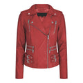 Women's Autumn Leather Jackets Coats O-neck Solid Windproof PU Custom Cowhide Leather Jacket for Ladies