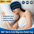 Reusable Hot Cold Therapy Gel Ice Headache Hat 360° Form Fitting for Tension & Stress Migraine Relief Cap MegaBDM