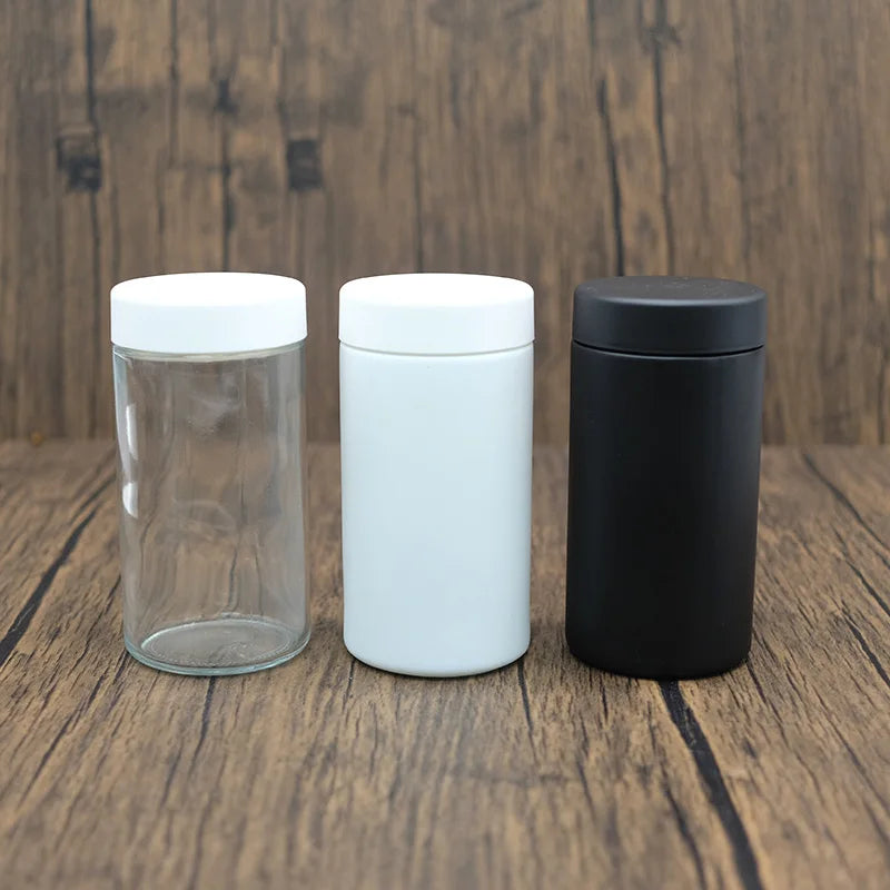Wholesale Clear Empty Glass Jar 50ml 100ml White Black Glass Bottle Food Storage Jar Glass with Screw Cap Custom Supported