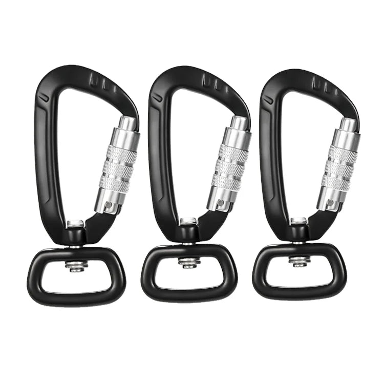 2022 Heavy Duty Hiking Aluminum 4KN Carabiner Climbing Multi Tool Lightweight Swivel Carabiner Hook for Dog Leash