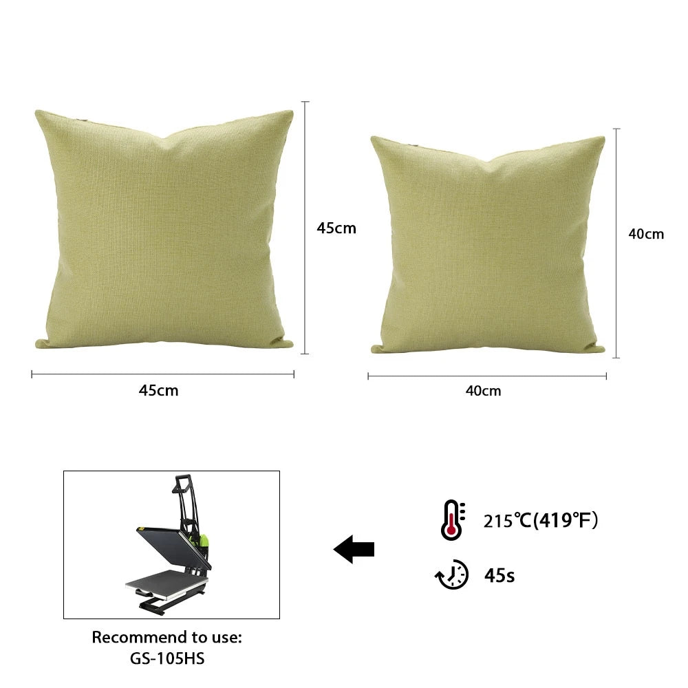 Factory Wholesale Square Hotel Use Premium Linen Sublimation Blank Pillow Case & Cushion Cover with Invisible Zipper