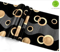 UDK Black Gold Geometric Peel and Stick Wallpaper 0.45x10m PVC Waterproof Removable Self-Adhesive Contact Paper for Home Decor MegaBDM
