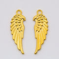 New Design Sense 18K Gold Plated Stainless Steel Feather Wings Stud Earrings Trendy Women's Fashion Jewelry for Wholesale MegaBDM