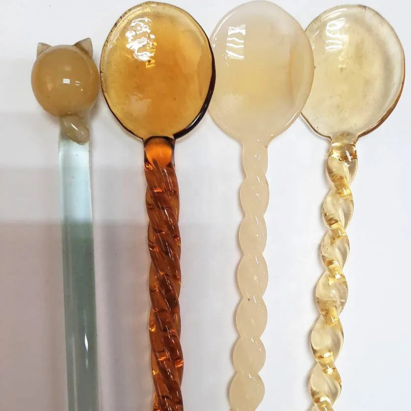 Mixing Stirring Rod Spoons Eco-Friendly Borosilicate Glass for Hotels Beverages & Cocktails Long Handle Design