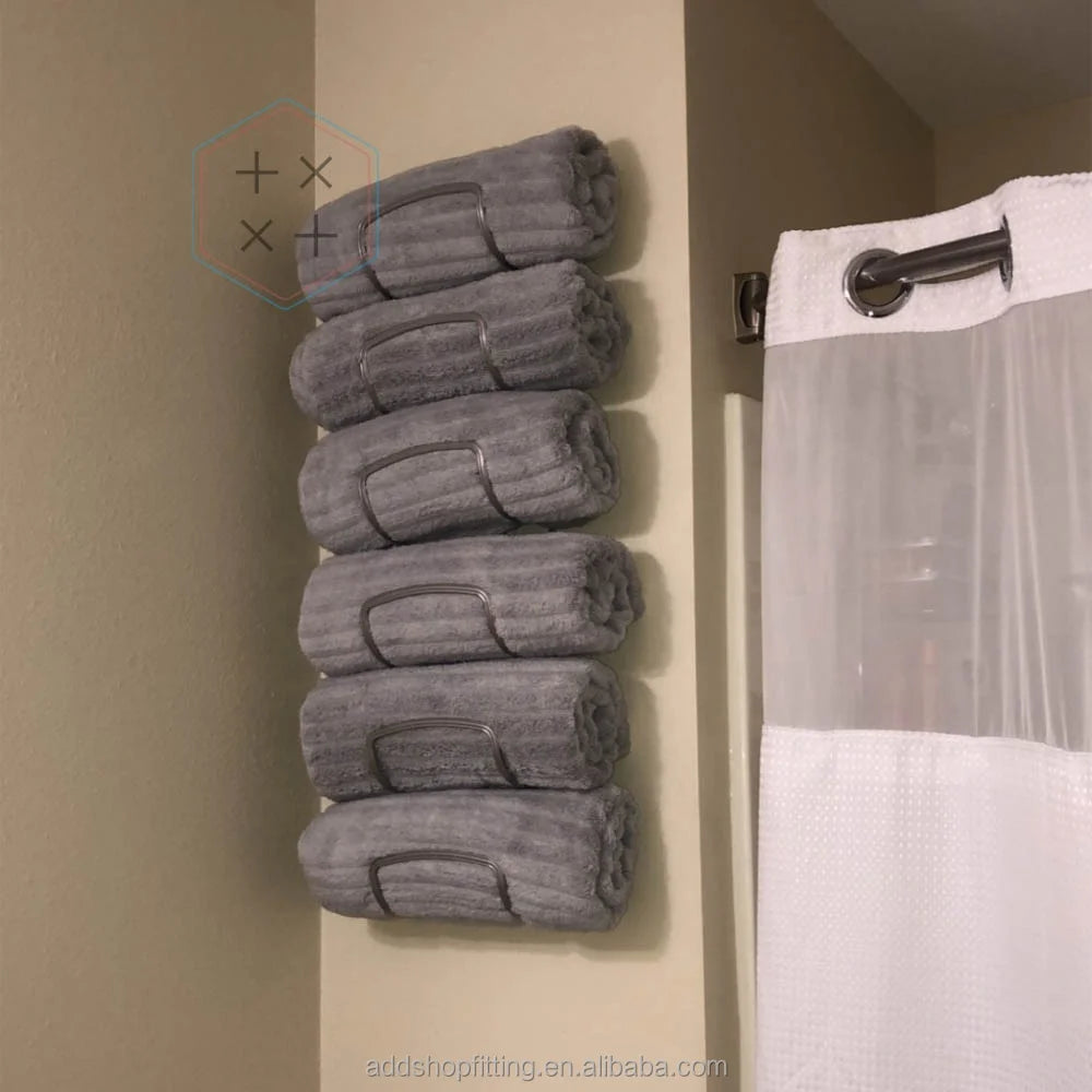Luxury Wall-Mounted Hanging Holder Bathroom Stainless Steel Towel Rack for Hotel Home