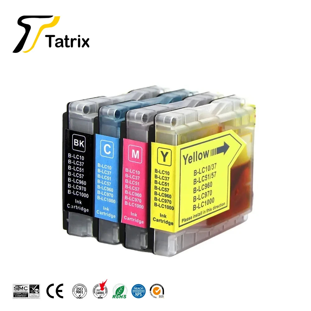 Tatrix Brother LC960 LC970 LC1000 Germany Warehouse Spot Compatible Ink Cartridge for DCP-130C 150C MFC-235C 240C 260C