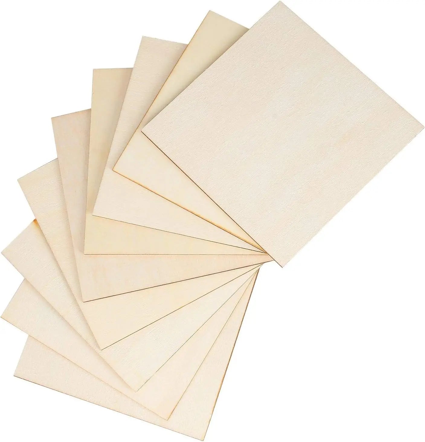 Customizable DIY Laser Engraving Blanks 6x6 Inch Wood Squares Unfinished Basswood Plywood Wooden Sheets