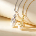 QIKU Creative Octopus Natural Freshwater Pearl Pendant Women Necklace Copper Ocean Jewelry Accessory Unisex Clavicle Chain Gift