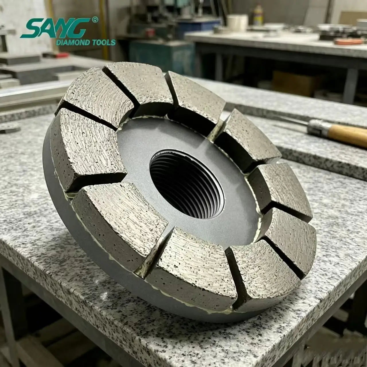 SANG High-Efficiency Diamond Grinding Tool for Beveling & Surface Grinding Stone & Concrete Edges Diamond Grinding Cup Wheels