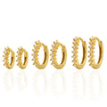 nagosa multi size 925 sterling silver 181k gold vermeil cubic zirconia huggie hoop earrings minimalist jewelry