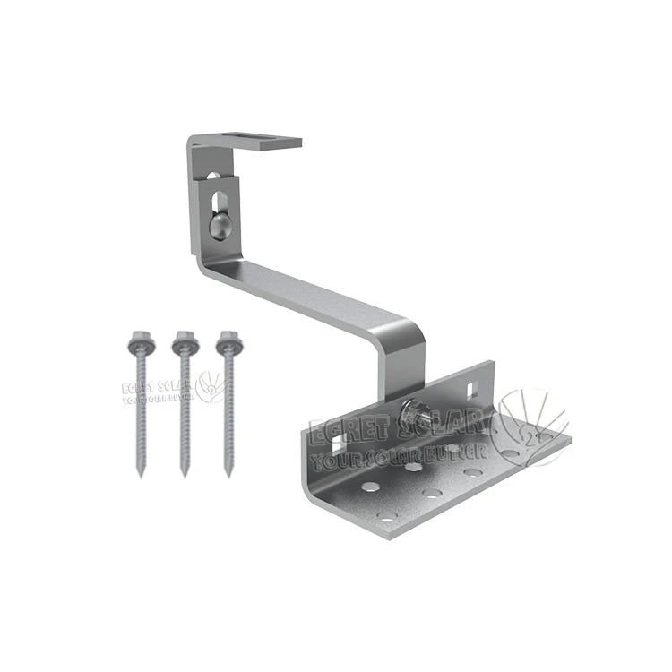 Egret Solar Tile Roof Hook M2 Thread Size Photovoltaic Construction Solar Mounting Hook Packaged in Carton