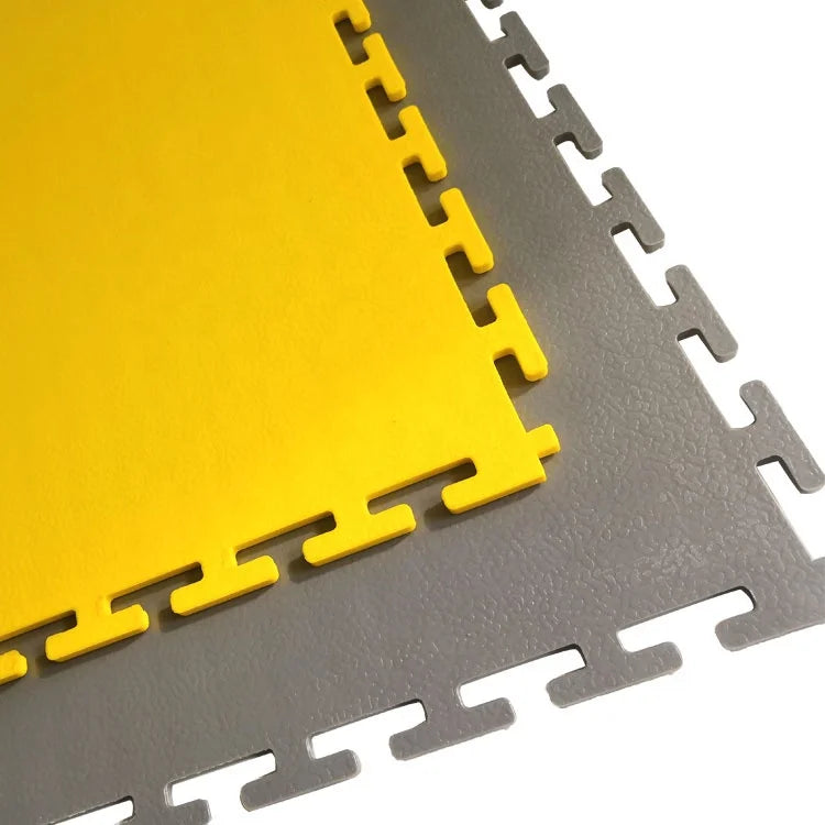 Eco-friendly 5mm Thick PVC Interlocking Tiles Anti-Static Indoor Garage Plastic Flooring Mat for School Application