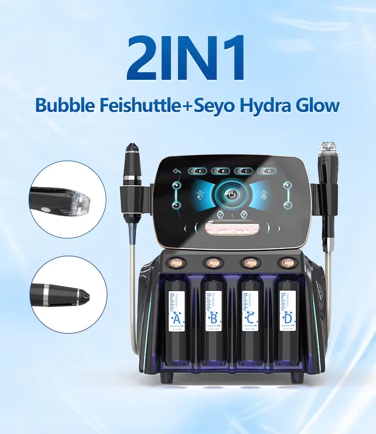 HydroGlow Pro Water Peel with TDA Needle-free Mesotherapy 2 in 1 Device : the Ultimate Facial Hydration Machine for Radiant Skin