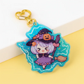 Customized Cute Acrylic Pendant Customized Acrylic Keychain Gradient Background Epoxy Holographic Pendant