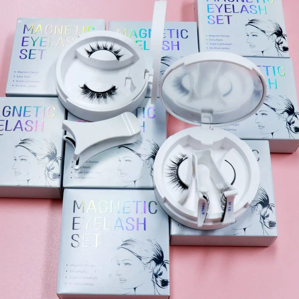 HeyMe Soft Magnetic Eyelashes Handmade Natural Black 9-12mm Length Reusable 2 Months Lightweight Strong Magnetic