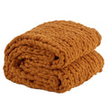 Luxury Soft Cozy Weighted Knitted Throw Nature Large Throw Bed Chunky Chenille Blanket