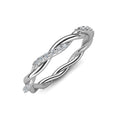 GRA Moissanite Diamond Jewelry 925 Sterling Silver Modern Twist Wedding Engagement Ring Band for Women Girls Destiny Jewellery