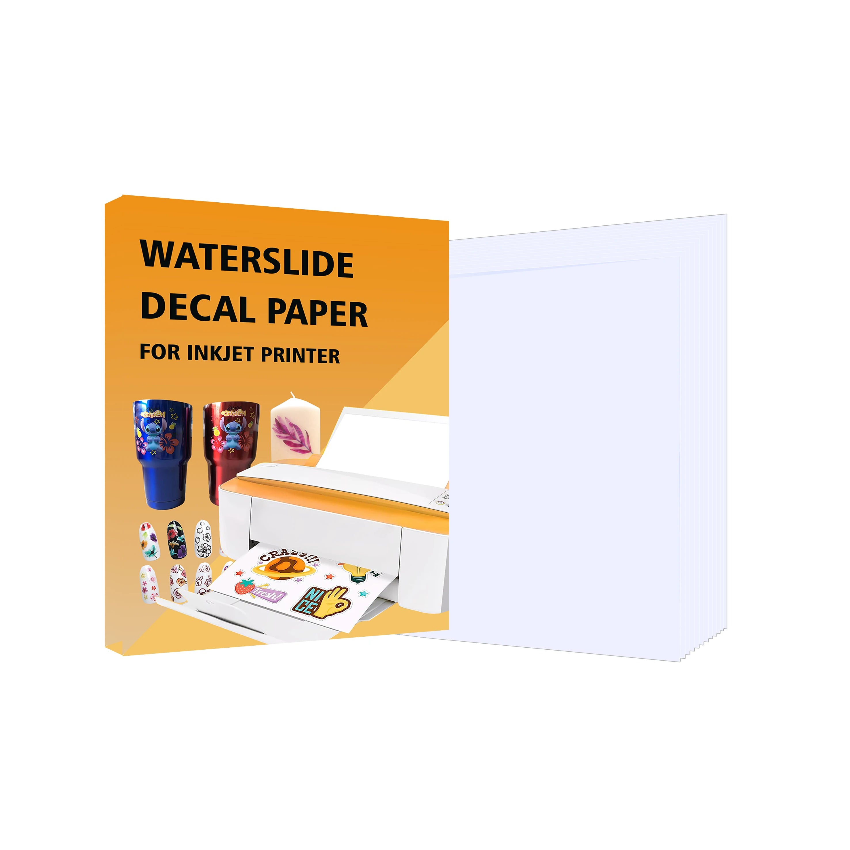 Upcycling&Custom Water-slide Image Transfer Sticker Paper Laser/Inkjet Water Transfer Decal Sheet for Model Trains/Planes/Cars
