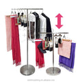 Stainless Steel Adjustable 136cm Scarf Towel Hijab Display Rack for Retail Stores