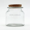 In Stock Amber Green Clear Glass 100g 200g Candle Jars With Cork Cap Round Shape Glass Candle Cup