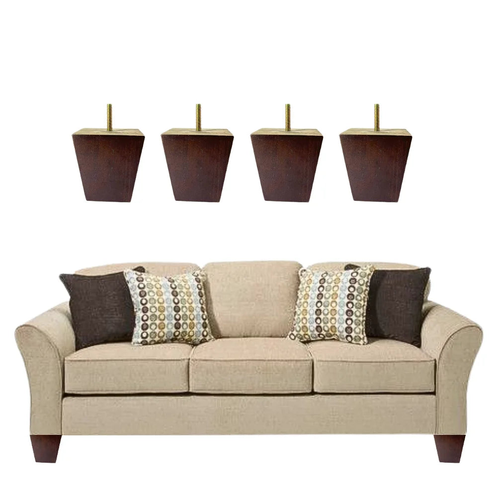 OEM Custom Solid Walnut Wood Sofa Legs Premium Quality Durable Modern Design Apartment Home Office Bedroom Living Room Outdoor