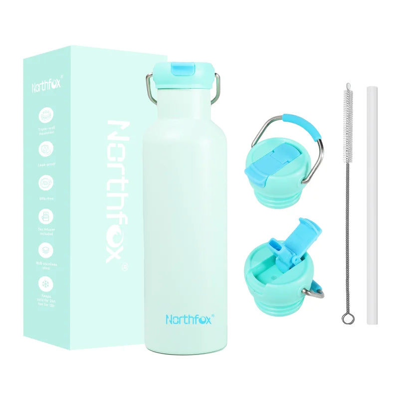 Northfox BPA-Free 304 Stainless Steel Vacuum Insulated Thermos Flask Leak-Proof Lid 500ml/750ml Eco-Friendly Portable Design