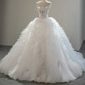 Jancember SFY219 Luxury Strapless Empire Ruched Puffy Women's Wedding Dresses MegaBDM