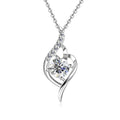 New GRA Certified Lab Grown Moissanite Diamond  Sterling Silver Twist Pendant Necklace Wedding Jewelry Destiny Jewellery