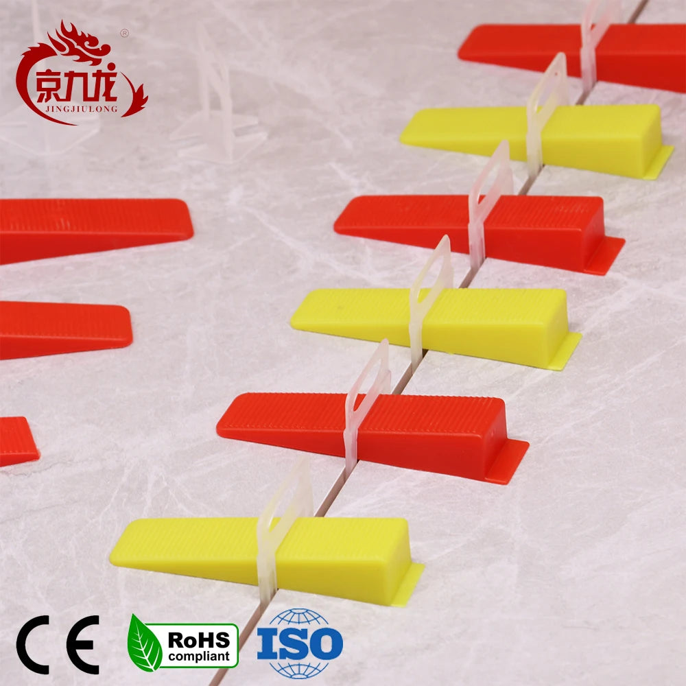 Plastic 0.5mm 1.5mm 2mm 1/16 Tile Spacers Tile Leveling System Clips Wedge Clamps Tile Leveler Spacer System for Apartment Use MegaBDM