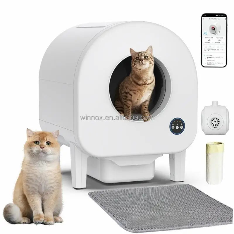 Cat Accessories Automatic Electric Shock 2.4G\5G WIFI Yuya App Control Scoop-Free Self Cleaning Cat Litter Box with Camera