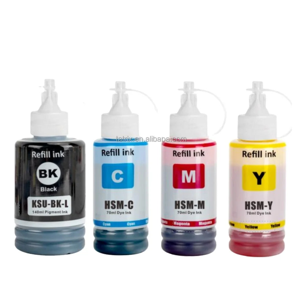 Tatrix KSU-BK-L HSM-C HSM-M HSM-Y Premium Color Compatible Ink Refill Ink for Epson Printer PX-M160T EW-M5071FT EW-M660FT