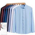 OEM Factory Linen Blend Four Way Stretch Long Sleeve Shirt Business Casual Cross Border Trade Dropshipping Long Sleeve Shirt